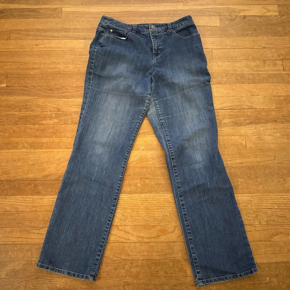 Christopher & Banks classic fit wide leg high-rise jeans pants size 10
b14